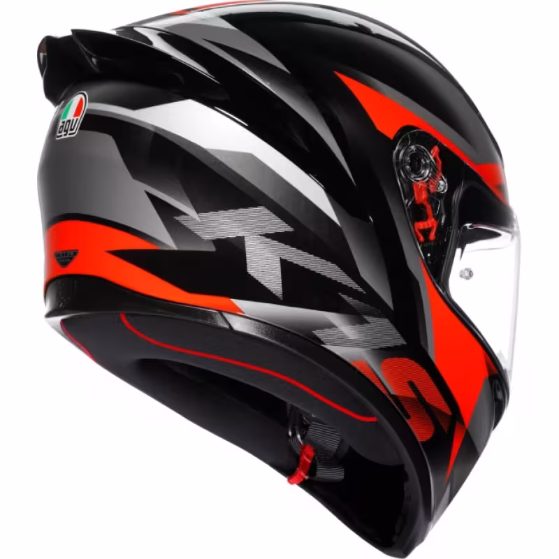 Мотошлем AGV K1 S Fastlap Black/Grey/Red, черный/серый/красный, размер L
