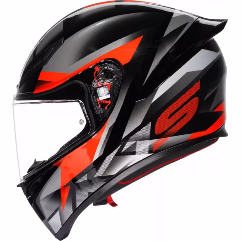 Мотошлем AGV K1 S Fastlap Black/Grey/Red, черный/серый/красный, размер L