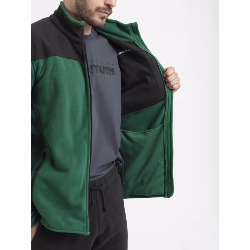 Костюм мужской TritonGear Trail, флис, зеленый/черный, размер 48-50, 170-176 см