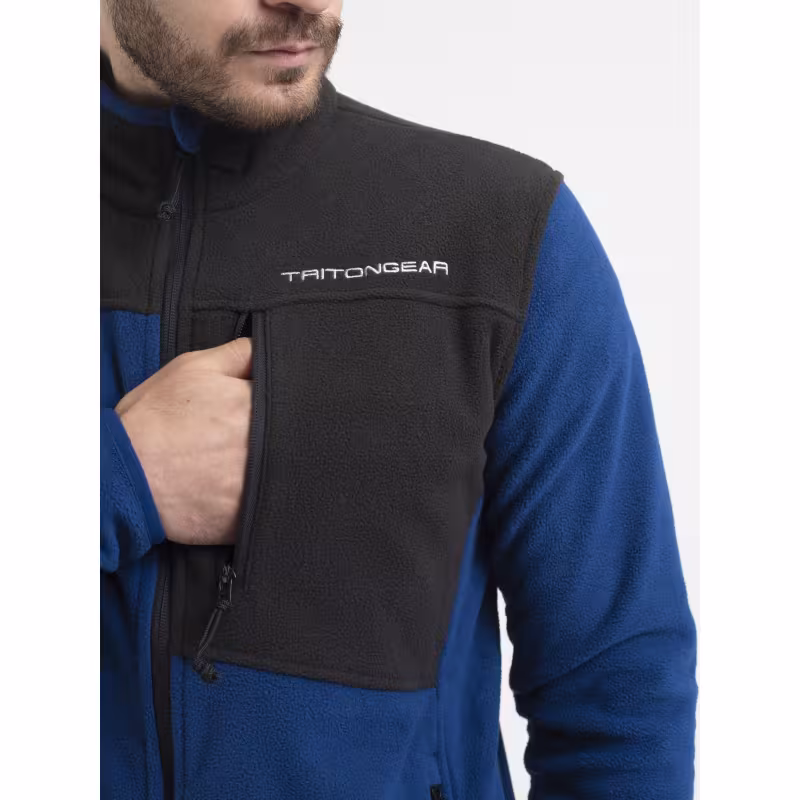 Костюм мужской TritonGear Trail, флис, синий/черный, размер 44-46, 158-164 см