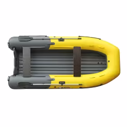 Лодка надувная ПВХ Angler S-Max Reef Triton 370 НДНД, желтый/темно-серый