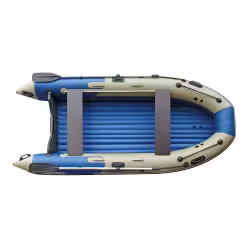 Лодка надувная ПВХ Angler Skat Triton 390 НДНД, синий/серый