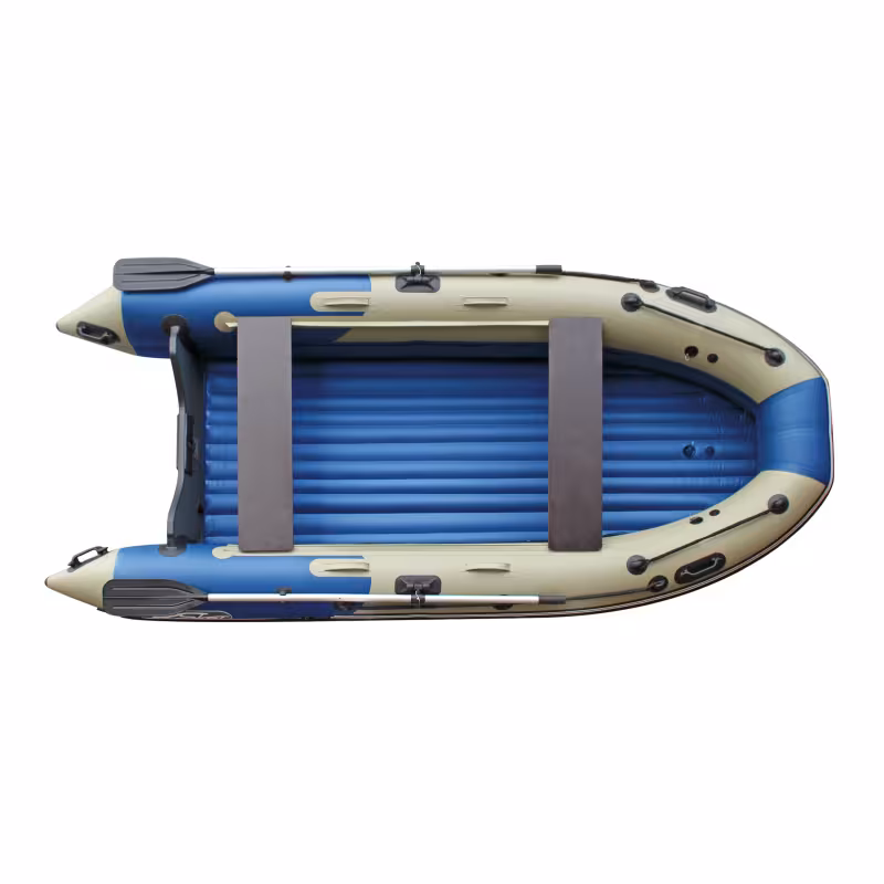 Лодка надувная ПВХ Angler Skat Triton 390 НДНД, синий/серый