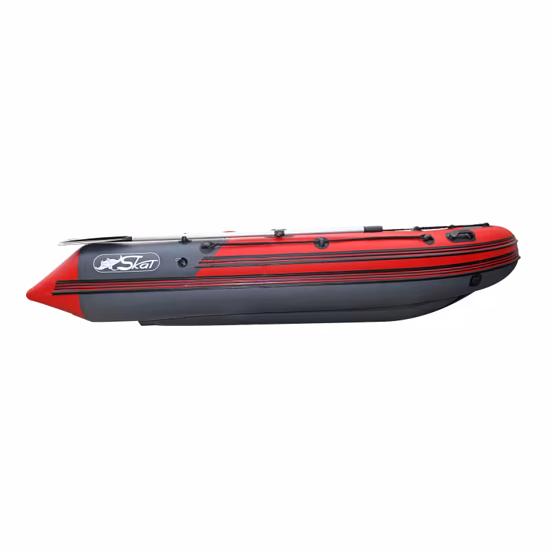 Лодка надувная ПВХ Angler Skat Triton 390 НДНД, синий/серый