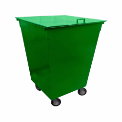 Контейнер мусорный металлический, 750 л, зеленый