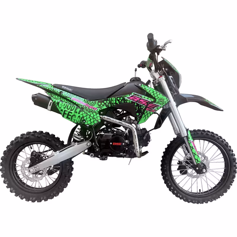 Питбайк BSE EX Max13 Green Pink Neon, 14/12, зеленый/розовый