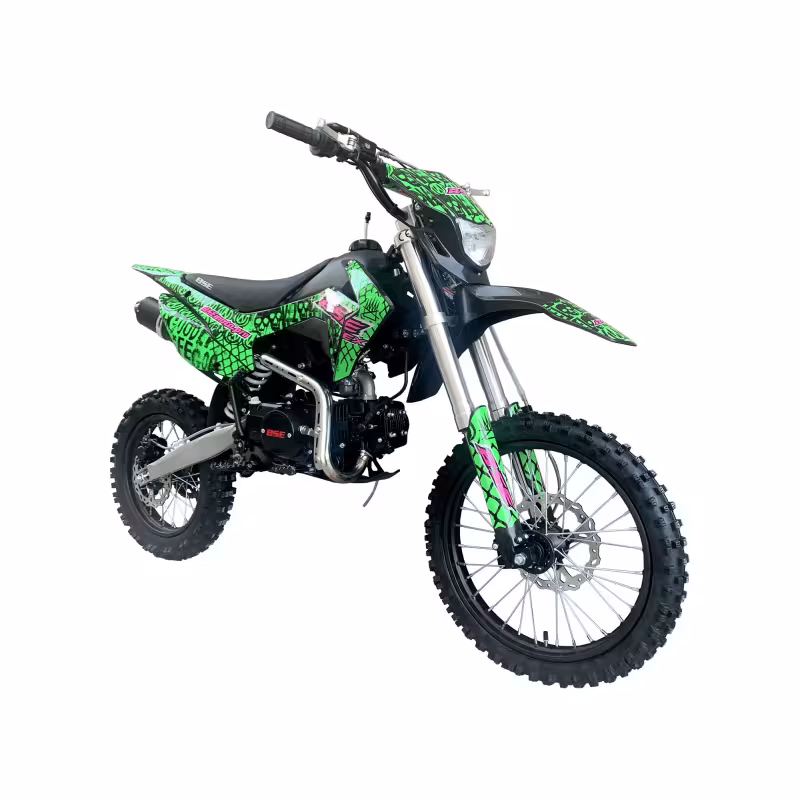 Питбайк BSE EX Max13 Green Pink Neon, 14/12, зеленый/розовый