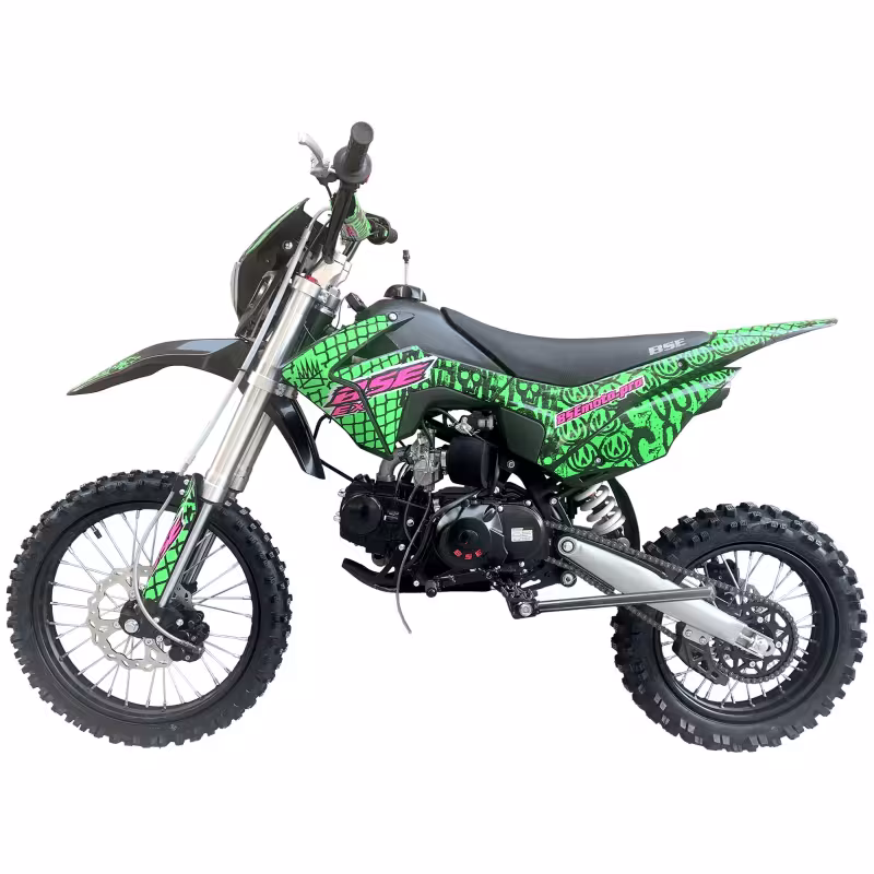 Питбайк BSE EX Max13 Green Pink Neon, 14/12, зеленый/розовый