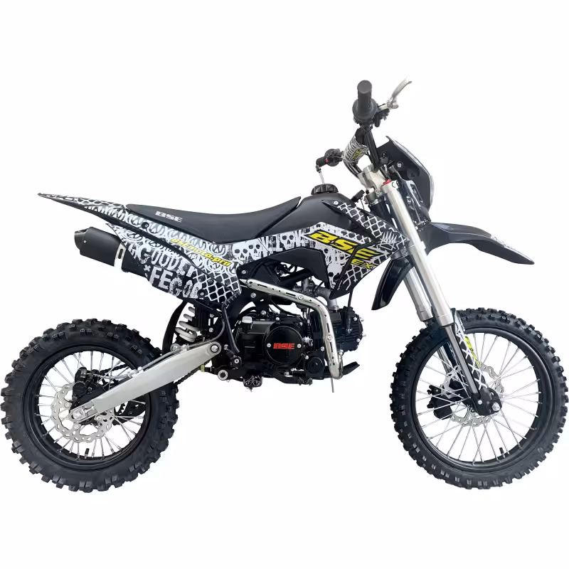 Питбайк BSE EX Max13 White Yellow, 14/12, белый/желтый