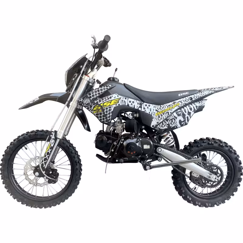 Питбайк BSE EX Max13 White Yellow, 14/12, белый/желтый