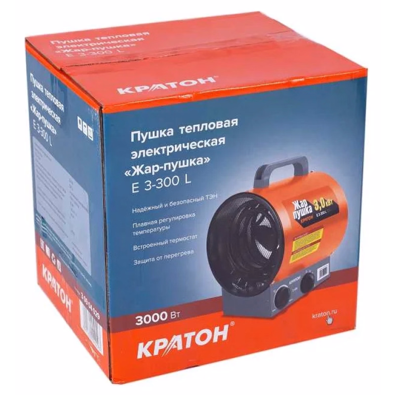 Нагреватель воздуха электрический Кратон Жар-пушка Е 3-300 L