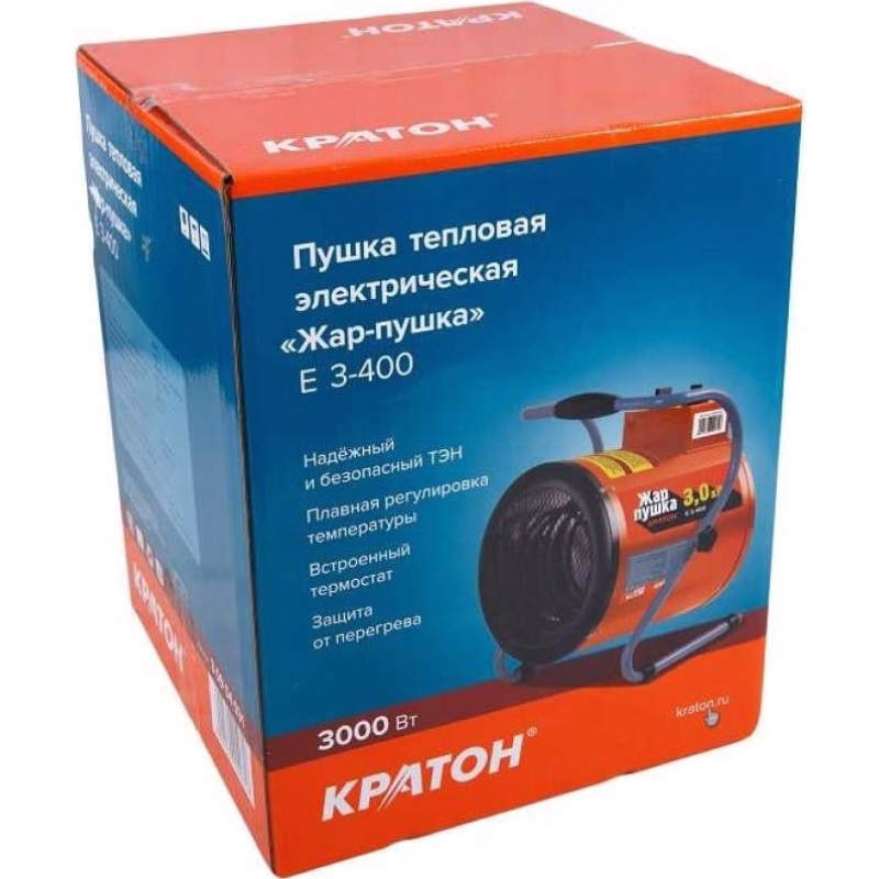 Нагреватель воздуха электрический Кратон Жар-пушка Е 3-400