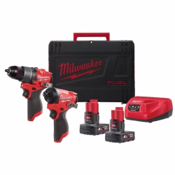 Набор электроинструмента Milwaukee M12 Fuel FPP2A2-402X - дрель аккумуляторная, винтоверт аккумуляторный