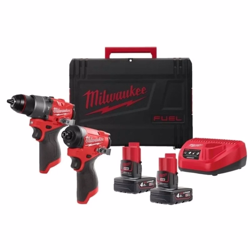Набор электроинструмента Milwaukee M12 Fuel FPP2A2-402X - дрель аккумуляторная, винтоверт аккумуляторный