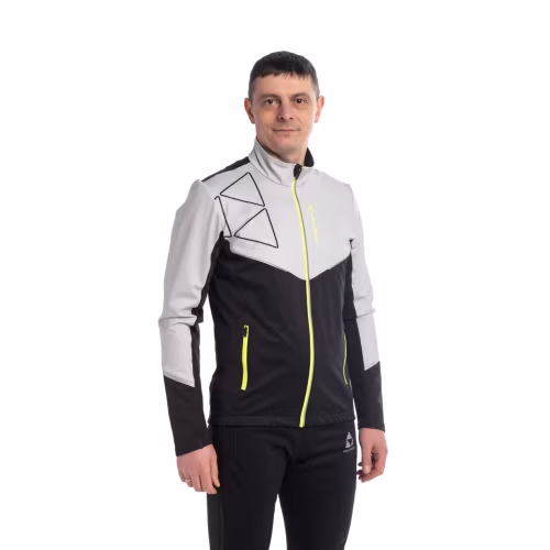 Куртка мужская Fischer Softshell Light, серый/черный, размер 48