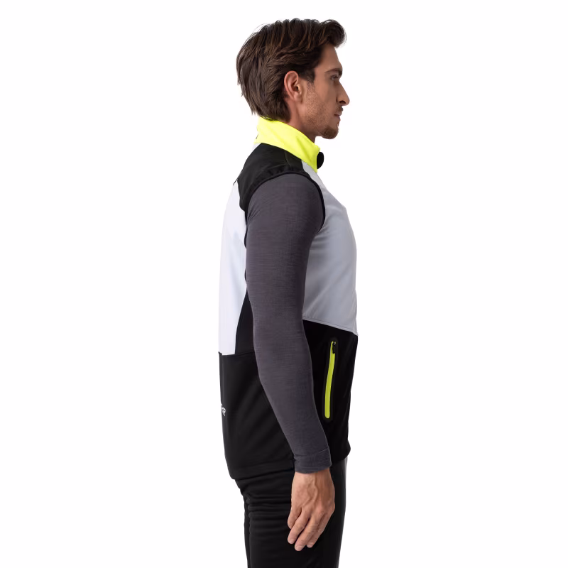 Жилет мужской Fischer Softshell Warm, серый/черный, размер 52