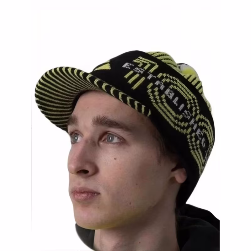 Шапка Fischer Cap 100Y, черный/лимонный