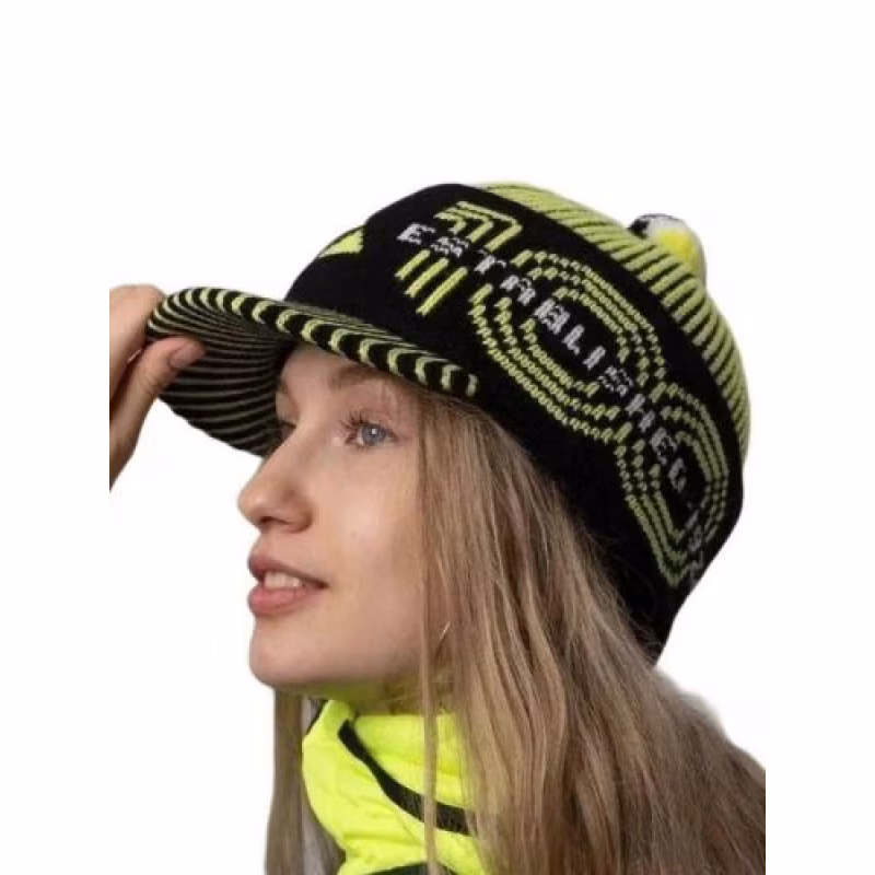 Шапка Fischer Cap 100Y, черный/лимонный
