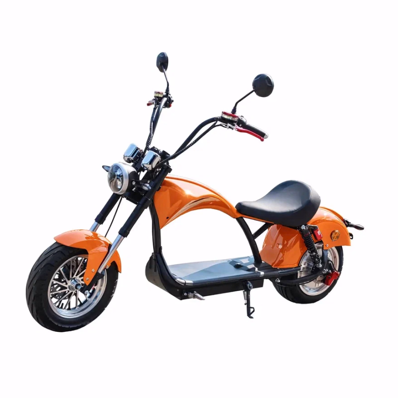 Электроскутер C.MOTO Chopper New, оранжевый