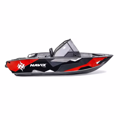Лодка пластиковая с консолью Navix C43, красный