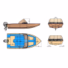 Лодка пластиковая с консолью Navix C43, красный