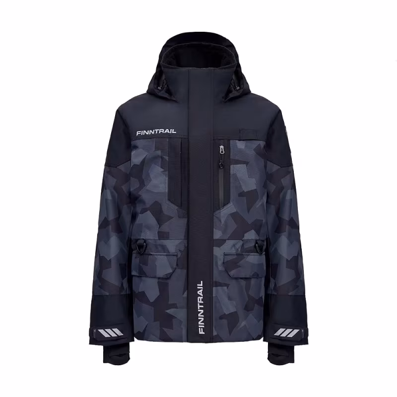 Куртка мужская Finntrail Powerman 3760 Сумеречно-черный камуфляж (CamoShadowBlack), размер M, 170-180 см