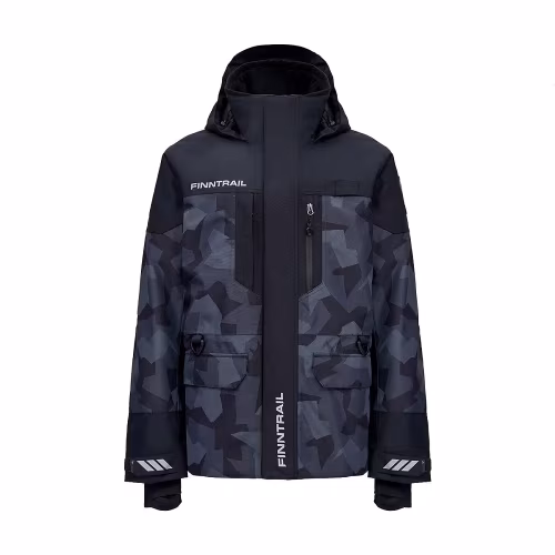 Куртка мужская Finntrail Powerman 3760 Сумеречно-черный камуфляж (CamoShadowBlack), размер XXL, 185-195 см