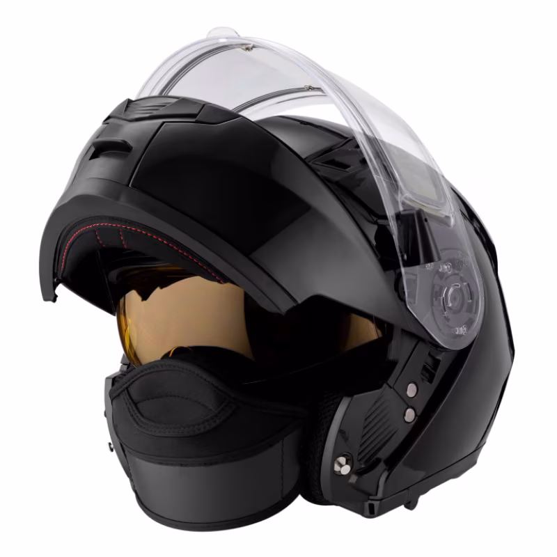 Мотошлем с подогревом RSX Spark HS-159 Winter, черный, размер XXXL