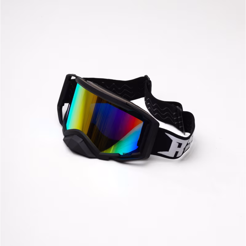 Мотоочки с аутригерами RSX Blizzard Winter, черный/зеркально-синий