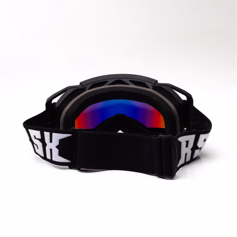 Мотоочки с аутригерами RSX Blizzard Winter, черный/зеркально-синий