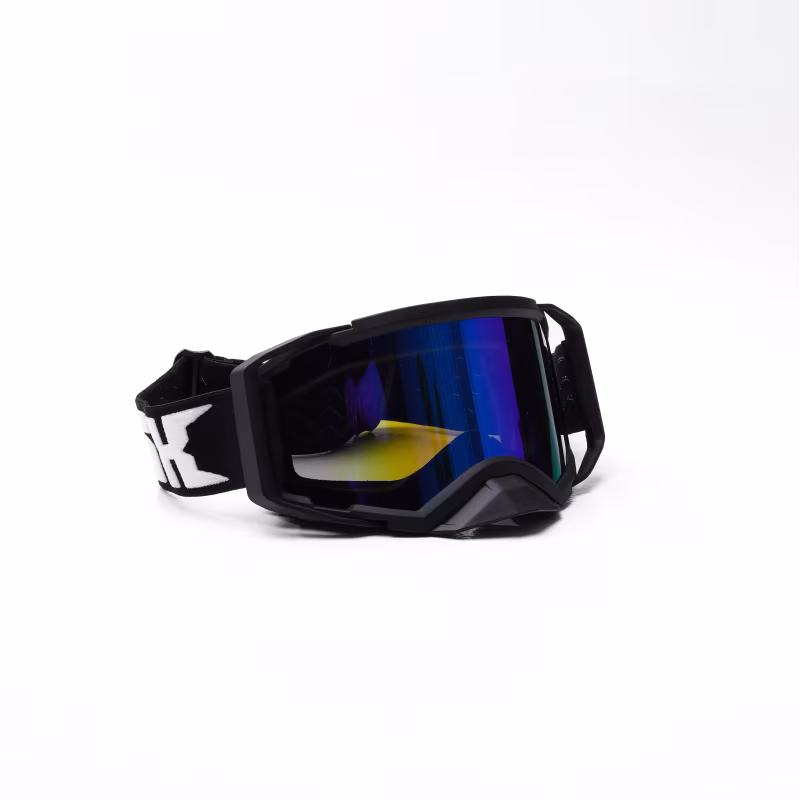 Мотоочки с аутригерами RSX Blizzard Winter, черный/зеркально-синий