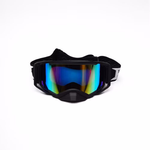 Мотоочки с аутригерами RSX Blizzard Winter, черный/зеркально-синий