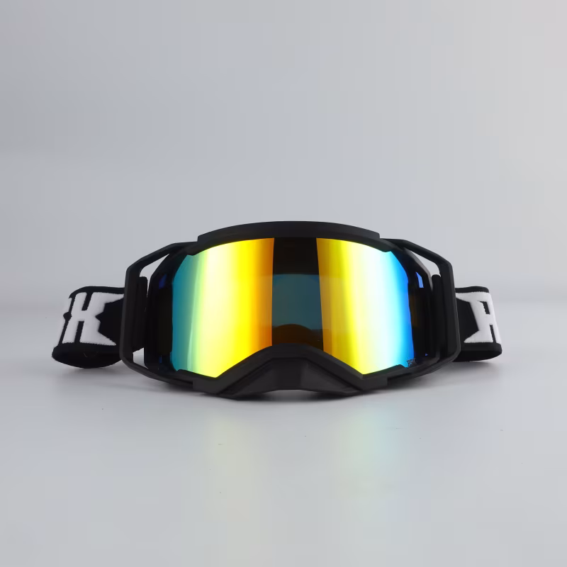 Мотоочки с аутригерами RSX Blizzard Winter, черный/зеркально-желтый