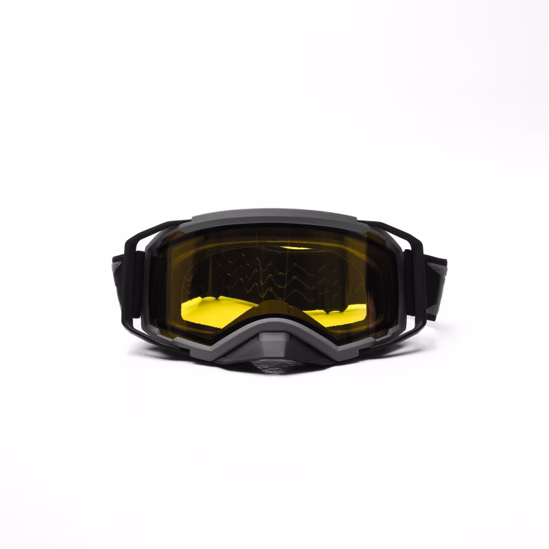 Мотоочки с аутригерами RSX Blizzard Winter, серый/желтый
