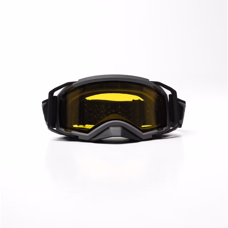 Мотоочки с аутригерами RSX Blizzard Winter, серый/желтый