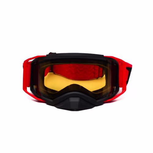 Мотоочки с аутригерами RSX Blizzard Winter, красный/желтый