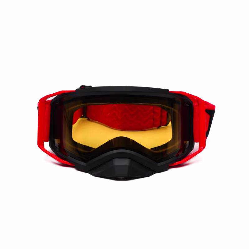 Мотоочки с аутригерами RSX Blizzard Winter, красный/желтый
