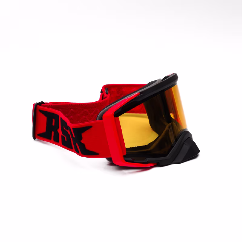 Мотоочки с аутригерами RSX Blizzard Winter, красный/желтый