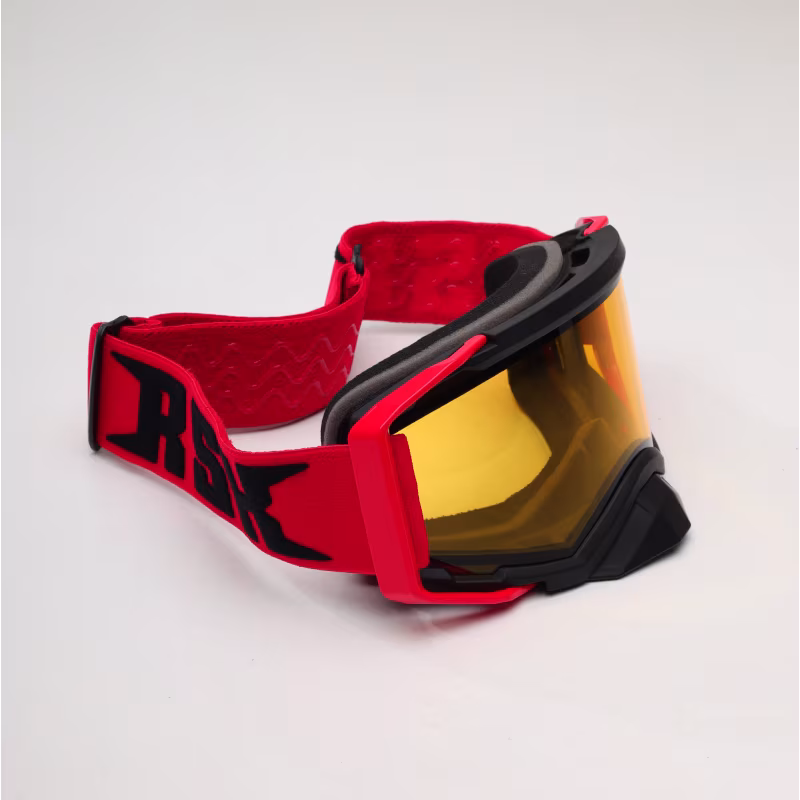 Мотоочки с аутригерами RSX Blizzard Winter, красный/желтый