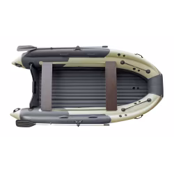 Лодка надувная ПВХ с фальшбортом Angler Skat Triton 450NDFi, НДНД, оливковый/темно-серый