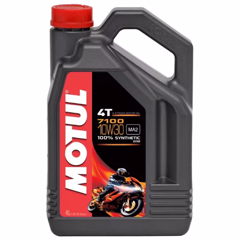 Масло моторное синтетическое для 4Т мотоциклов Motul 7100 10W30, 4л