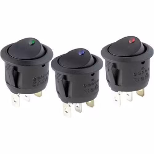 Кнопка включения 310051, с индикатором зелёного цвета
