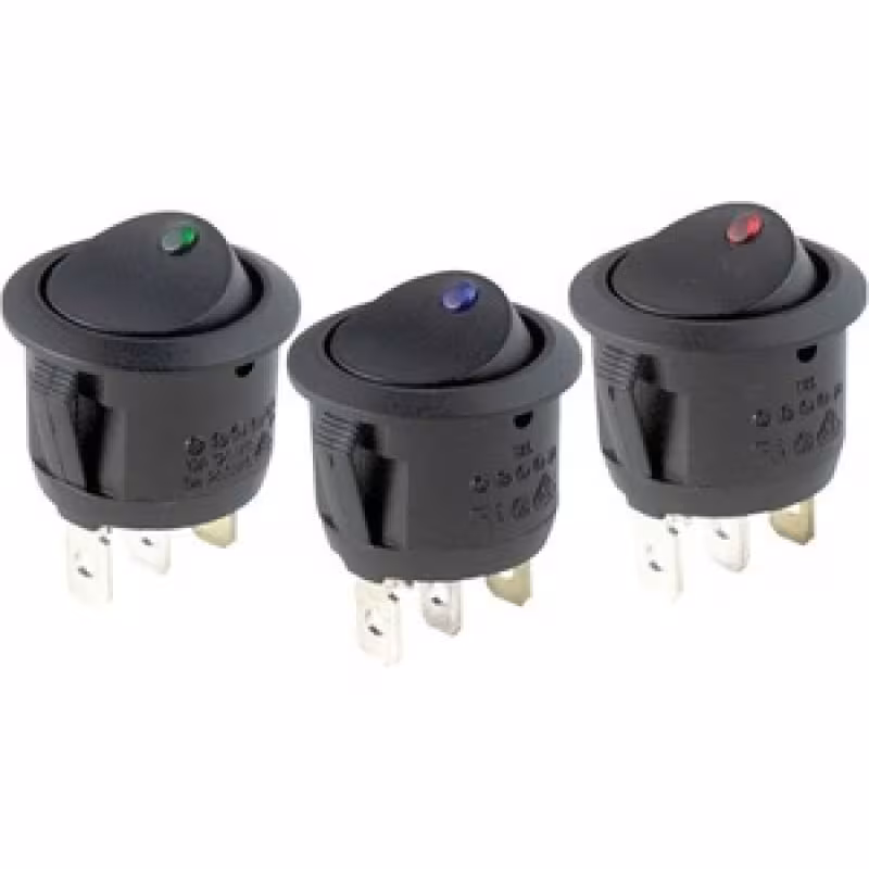 Кнопка включения 310051, с индикатором зелёного цвета