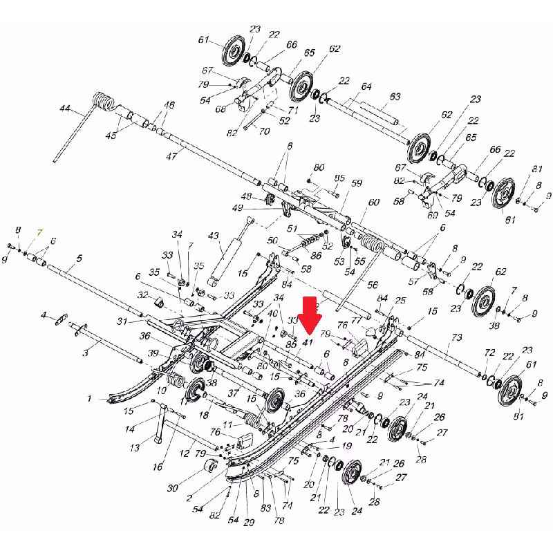 Ось ходовой части на снегоход Тайга С40200604