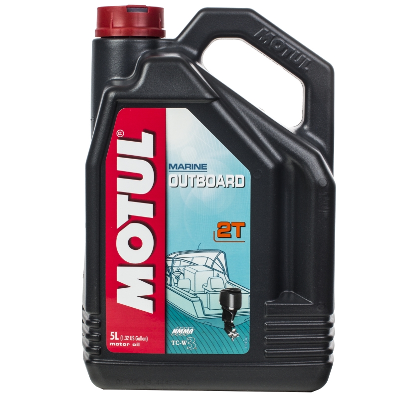 Масло моторное минеральное для 2Т лодочных моторов Motul Outboard, 5л