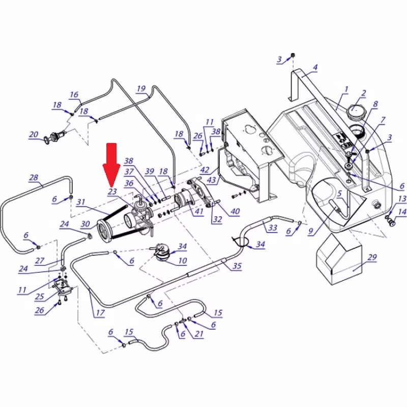 Карбюратор VM34-619 Mikuni на снегоход Буран