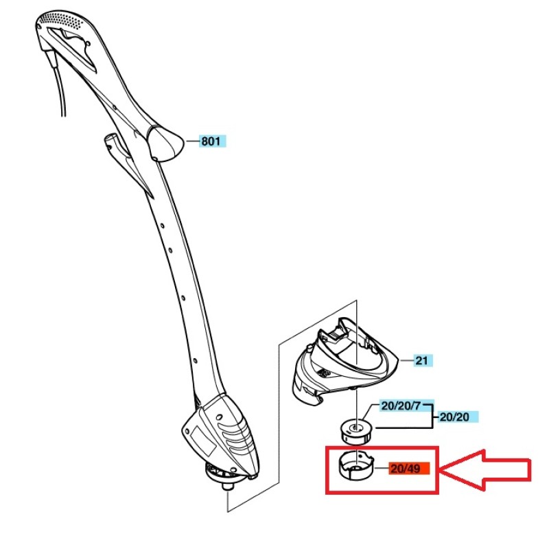 Крышка триммерной головки Bosch ART 23, ART 26, ART 30, ART 300