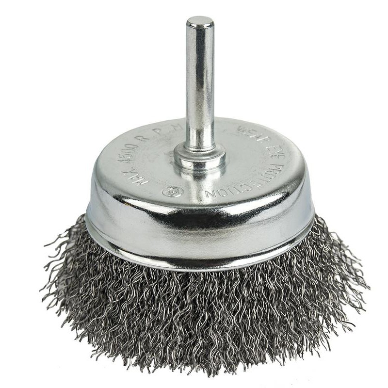 Кордщетка для дрели чашеобразная мягкая 75мм Практика