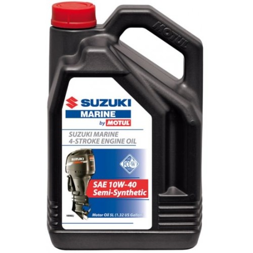 Масло моторное полусинтетическое для 4Т лодочных моторов Suzuki Marine by Motul 10W40, 5л