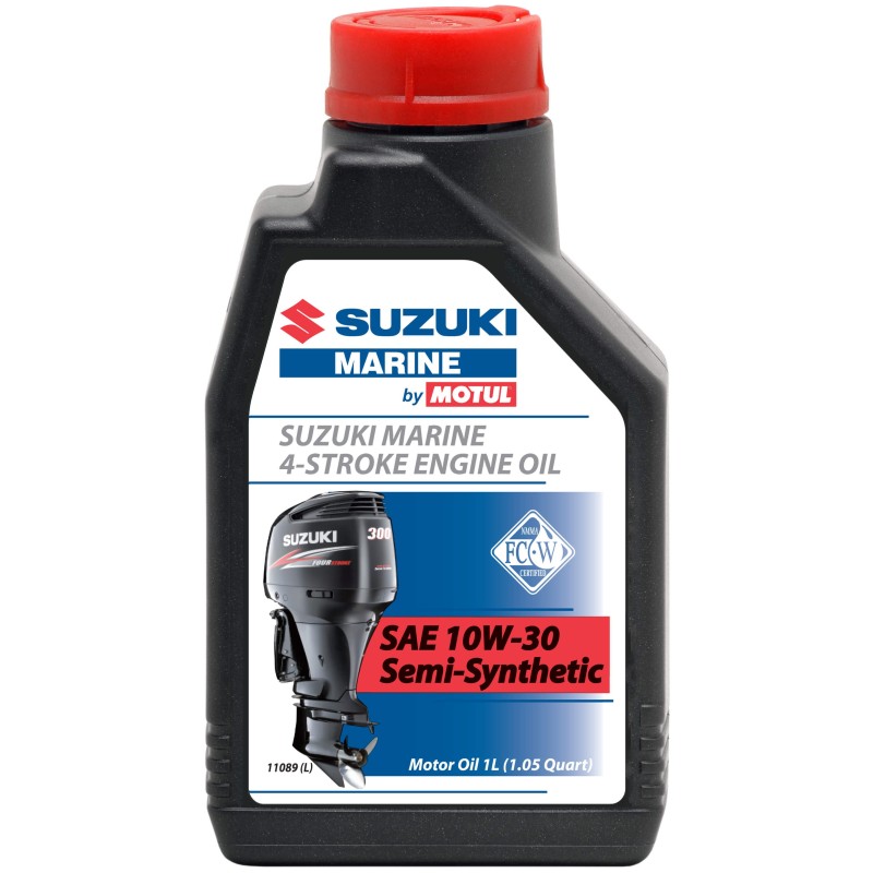 Масло моторное полусинтетическое для 4Т лодочных моторов Suzuki Marine by Motul 10W30 SJ/SG, 1л